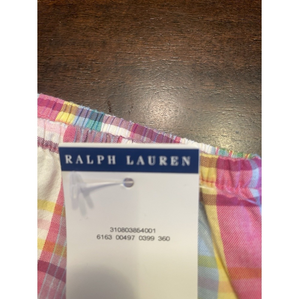 Ralph Lauren Pink Madras plaid bloomers shorts diaper cover 18 month - Picture 2 of 3